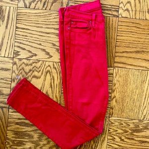 Red Skinny Leg Pants